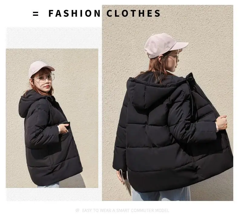 2020 Autumn Winter Cotton Parkas Oversized Coats and Jackets Womens Outerwear Hooded Puffer Jacket long puffer jacket