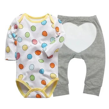 

2Pcs/Set New born Baby Girl Clothes Cotton Infant Romper Long Sleeve Underwear Harem PP Pants Trousers Set 6M-24M