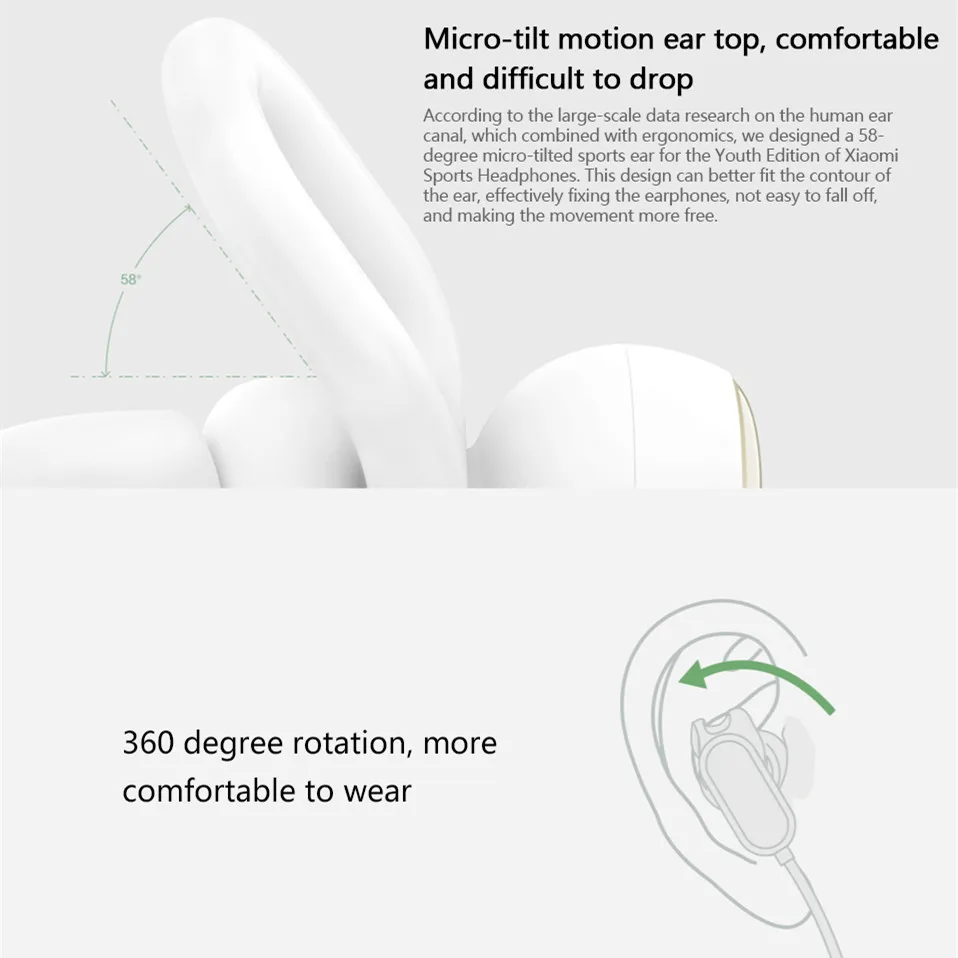 Original Xiaomi Sport bluetooth Earphone Wireless Headset With Mic Waterproof bluetooth 4.1In-ear Youth Edition