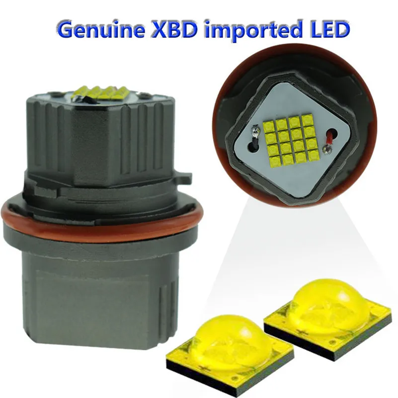 2pcs White 6000K Lamp 160W LED Angel Eyes Marker Lights Bulbs for BMW E87 E39 M5