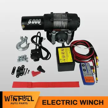 

WFHEATER 6000LBS Electric Winch 12V/24V DC Wire Rope Winch For Auto Trailer Truck Car Winch Remote Control Winch Set Oversea
