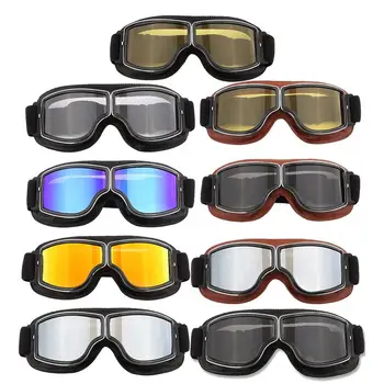 

Motorcycle Goggles Off-Road Riding Glasses Retro Leather Glasses Anti-Sand Personality Glasses Anti-Fall