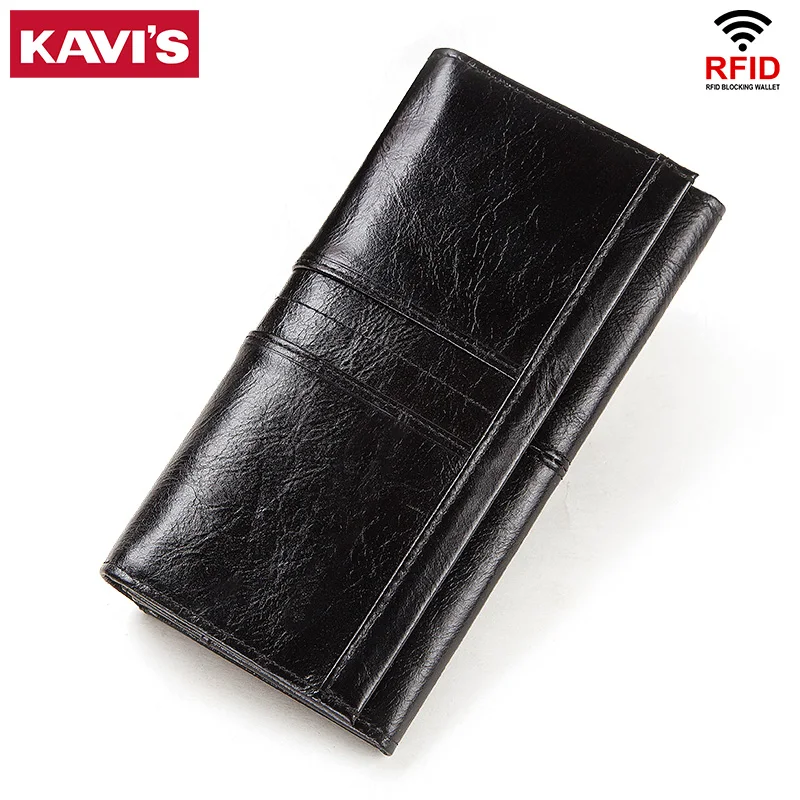 Zipper Wallet Women Genuine-Leather Purse-Clamp Card-Holder Money-Bag Coin Female Long