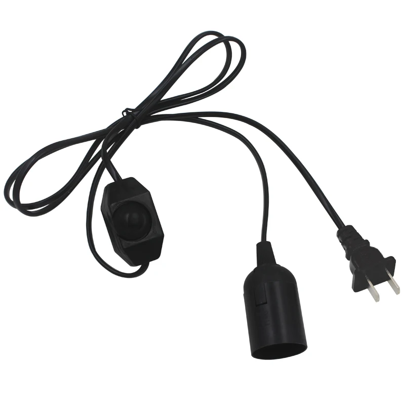 E27 Lamp Holder 303 Button Swith with White/ Black Suspension Extension Cord hanging wire for DIY Chandelier Bulb Light Lighting