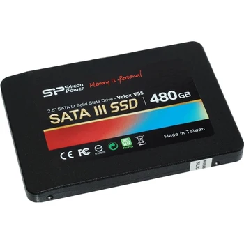 

SSD Silicon Power V55 SP480GBSS3V55S25 SSD, 2.5 ", 480GB, SATA-III, Read: 560 Mb / s, Write: 530 Mb / s, TLC, TRIM, NCQ + 3.5" adapter