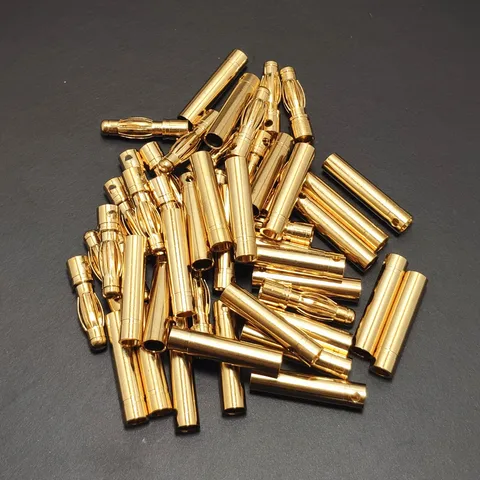 40mm Gold Bullet Plug Connector for RC Car Quadcopter Airplane Lipo Battery Motor 40mm Gold Bullet Plug Connector for RC Car Quadcopter Airplane Lipo Battery Motor