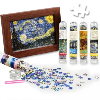 

234Pcs/Set Mini Jigsaw Puzzles with Tube Bottle Blueprint Baby Toys Montessori Puzzle Education Toys for children