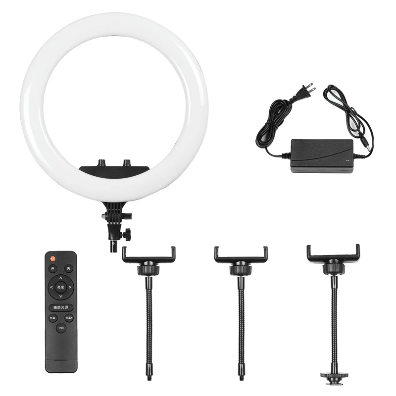 

18 Inch Ring Light 2700K-5600K Dimmable Bi-Color LED Ring Fill Light for Vlog /Selfie/ Makeup /YouTube(US Plug)