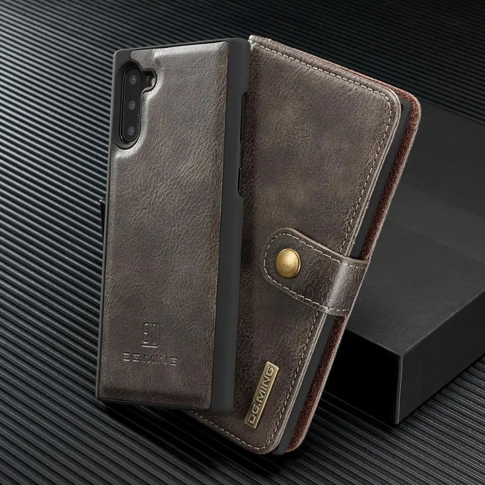 

For Samsung Galaxy Note 10 Plus Vintage Magnetic Flip Luxury Leather Wallet Stand Detachable For Samsung Galaxy S10 5G Cover