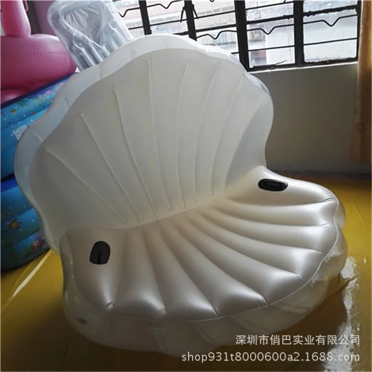 

Mermaid Inflatable Pearl Scallop Floating Row Loungers Water Inflatable Shell Loungers Water Shell Floating Row Riding