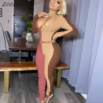 

ZOOEFFBB Sexy Fall Two Piece Set Long Sleeve Top+Joggers Sweatpants Fashion Outfits Matching Sets for Women Clothes Lounge Wear