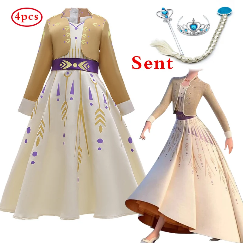 Популярное новое платье принцессы «Холодное сердце 2», «Эльза», «фильм для ролевых игр», «выпускной вечер», нарядное платье для девочек, праздничное платье «Эльза» на день рождения