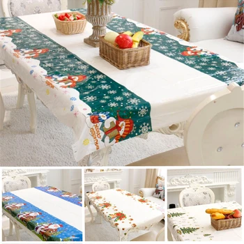 

Christmas Tablecloth Kitchen Dining Table Decorations Home Party Table Covers Christmas Table Cover Cloth Home Decor