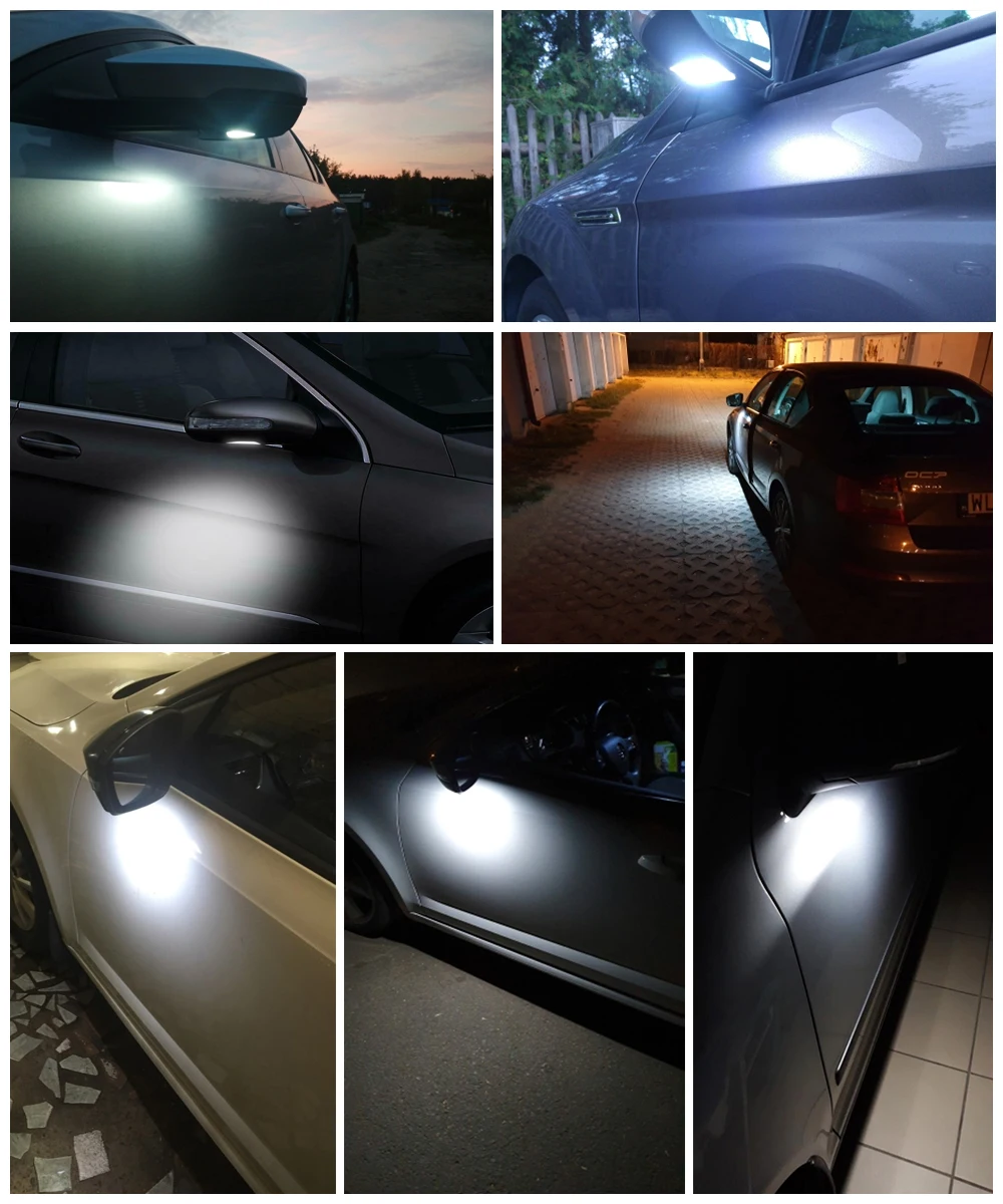 2 шт. высокий яркий светодиодный светильник s для Ford Mondeo C-Max Kuga Focus Escape S-Max светодиодный светильник под зеркалом авто Замена