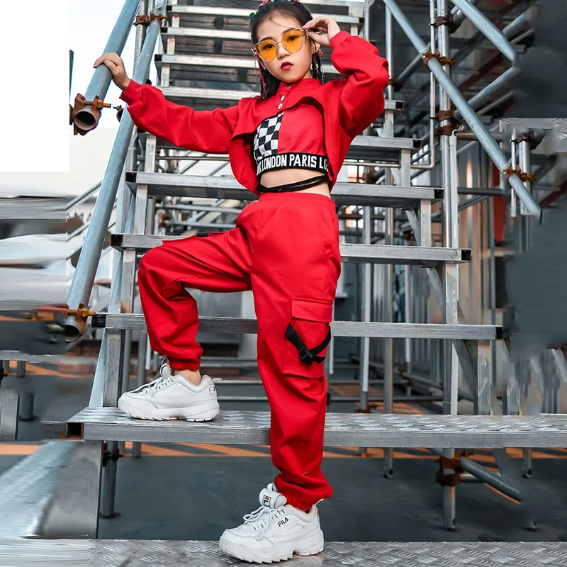 3-Pieces-Set-Girls-Jazz-Dance-Clothes-Children-Hip-Hop-Red-Suit-Modern-Street-Dance-Show (5)