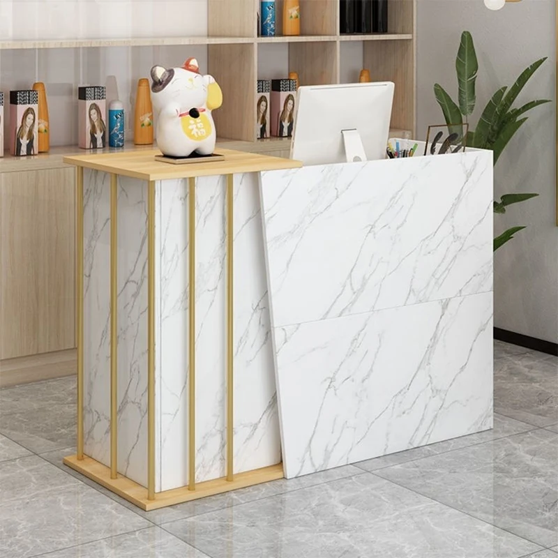 Reception Desk Barber Shop Light Luxury Cashier Clothing Shop Counter Beauty Salon Reception European Commercial