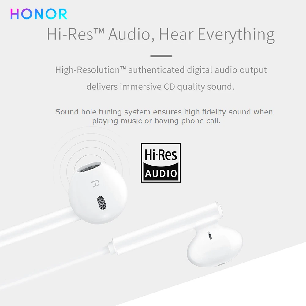 HONOR AM33 классические наушники(USB-C Edition) Проводная гарнитура проводные наушники с микрофоном для HONOR/HUAWEI mate/P серии