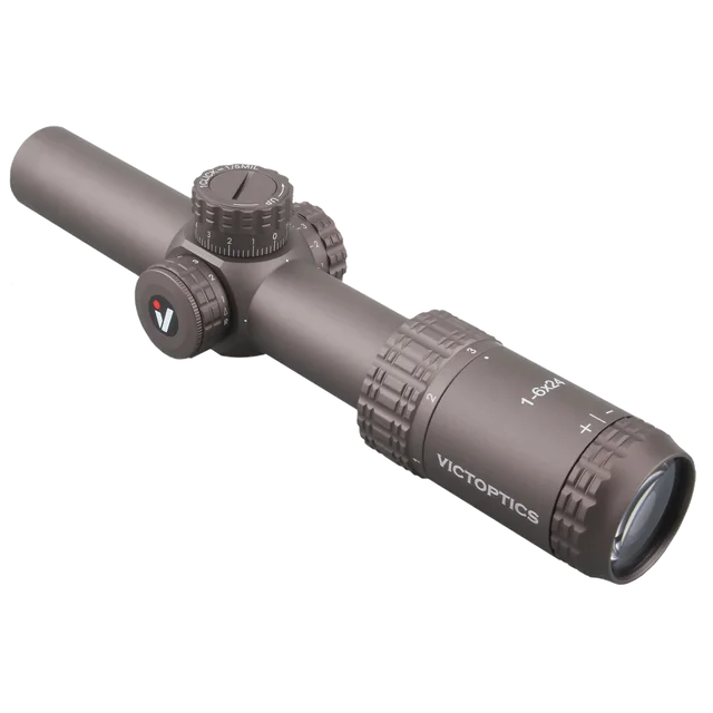 VictOptics S6 1-6x24 SFP Riflescope With Red&Green Illumination Turret lock System Wide Field of View Design For AR 15 .223 5.56 2