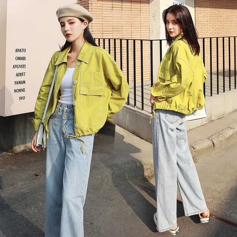 

New Style Women's Fashion Coat 2019 Autumn Korean-style Slim Fit Slimming Simple Comfortable Jacket
