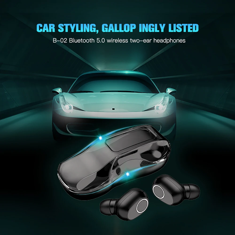 TWS Bluetooth earphone Bluetooth 5 0 Wireless Stereo Earbuds Sport Waterproof Headset with microphone Car model earphone