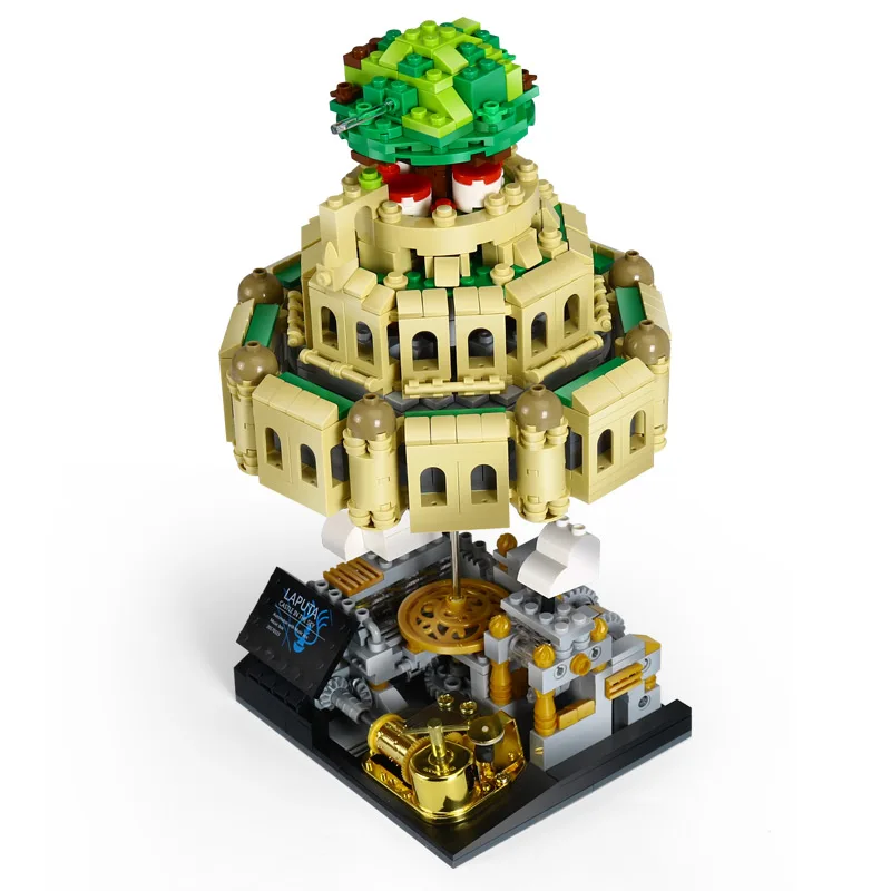 MOC креативный XB05001 замок город в небе Музыкальная Шкатулка набор строительных блоков Кирпичи Игрушки как детский подарок