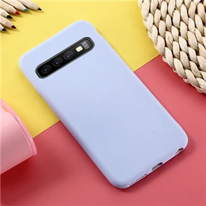 Чехол TRISEOLY для samsung Galaxy S10 5G чехол простой сплошной цвет мягкий силиконовый бампер чехол для samsung Galaxy S10 Plus S10e чехол - Цвет: f