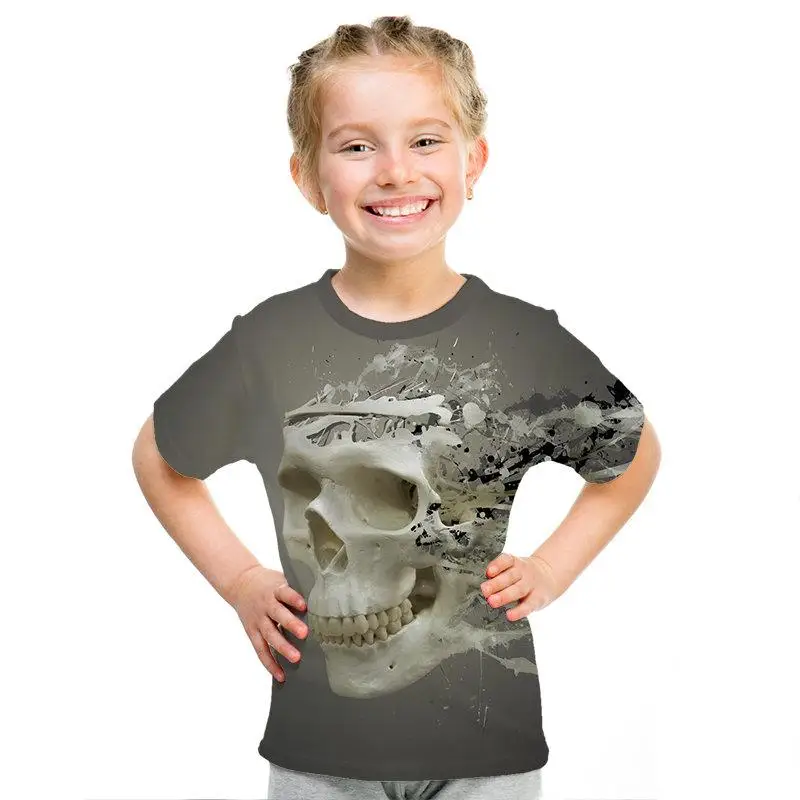 Nuevo Shantou estilo gtico camiseta de los nios 3D impreso Taro nios Топы moda manga corta verano calle ropa de los nios