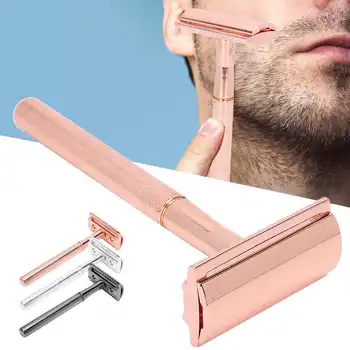 

Straight Razor Men Manual Razor Zinc Alloy Non Slip Close Fitting Double Sided Blade Shaving Knife Safety Razor
