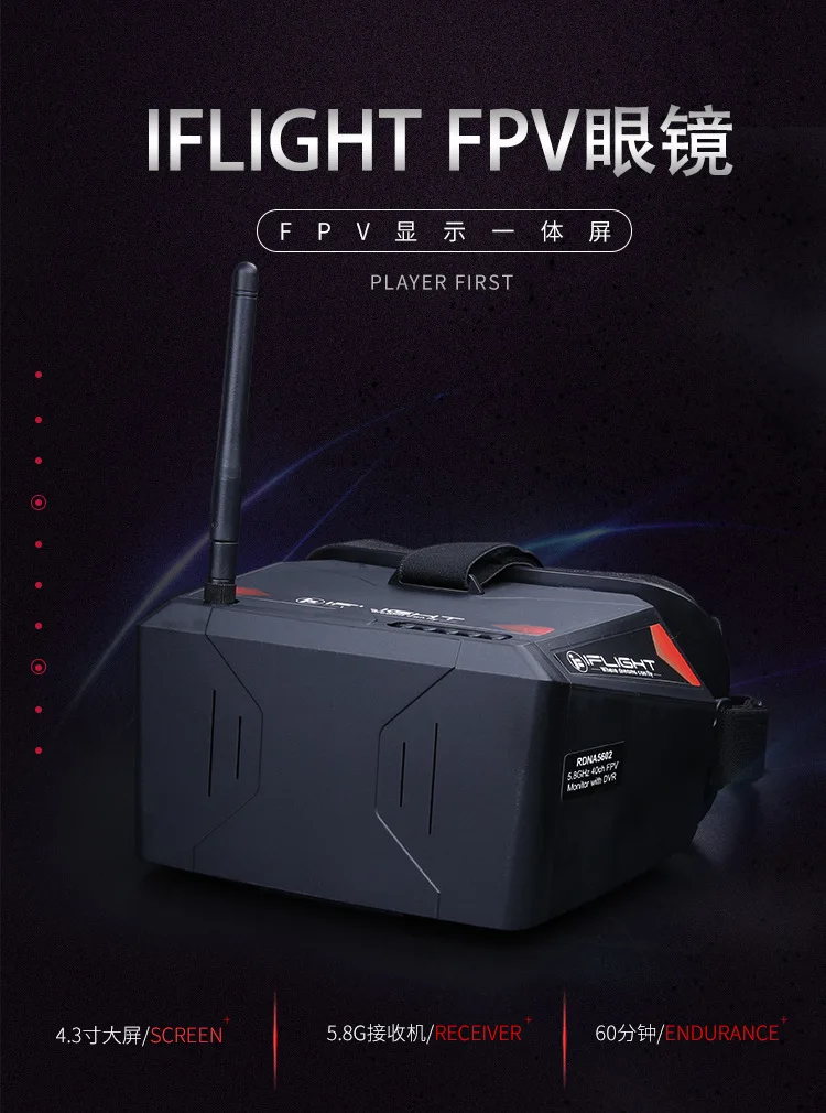 IFLIGHT крыло FPV через машину очки beginner's entral очки 5,8G передача изображения прибытие экрана