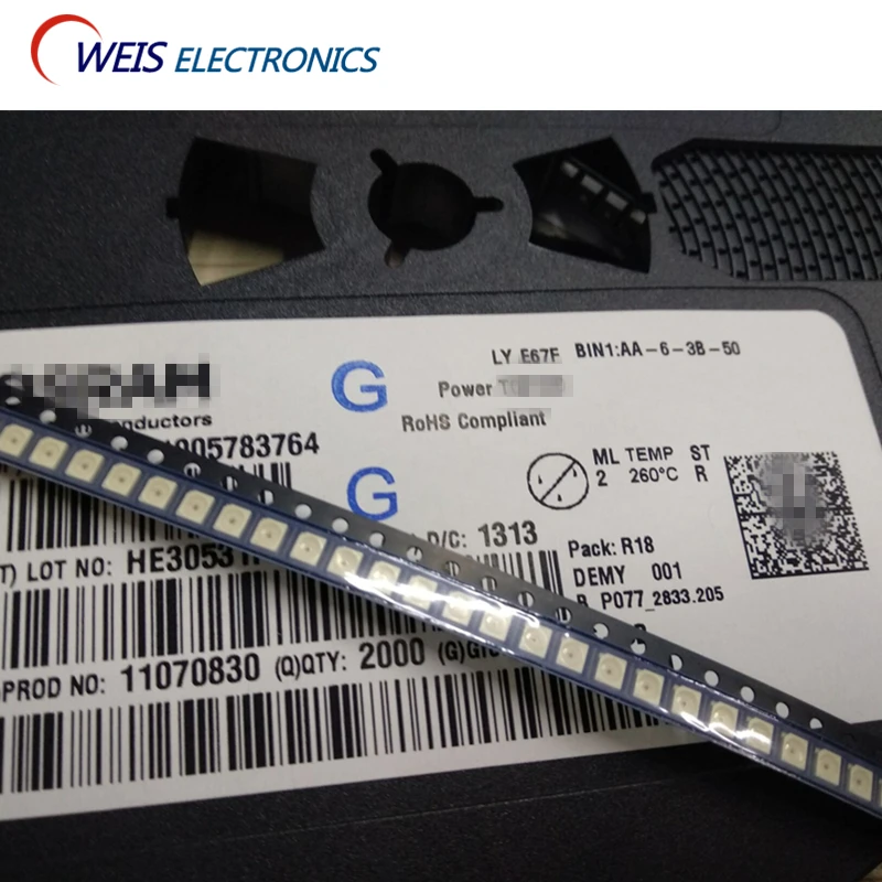 50 шт LY E67F-ABBB-46-1-Z 3528 PLCC-4 SMD Желтый светодиод, LY E67F AA-6-3B-50 593nm 2,15 v 50mA