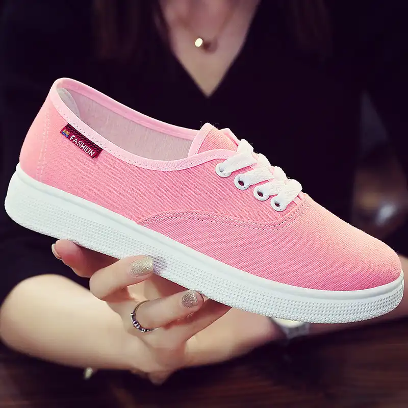 pink canvas shoes womens