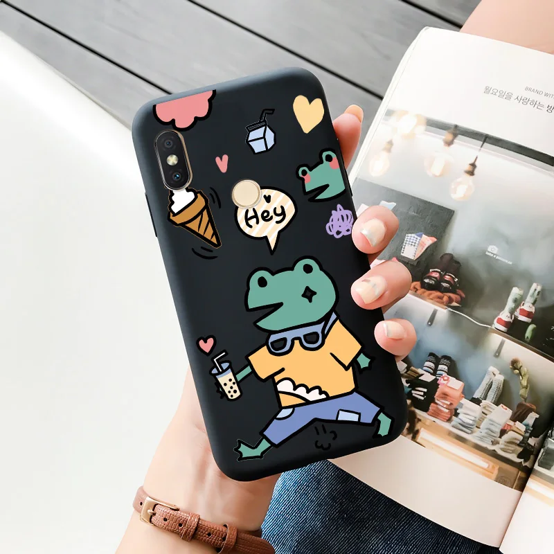 TPU Shell Black Soft For XIAOMI Redmi S2 Case Silicone Matte Fundas For Redmi S2 Case Personality Cute Cartoon Phone Case Cover leather phone wallet Cases & Covers