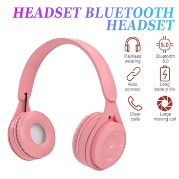 

Wireless Earphones Stereo Wireless Bluetooth Headset Portable Cordless Headphone support FM Radio TF Card with MIC for Phone