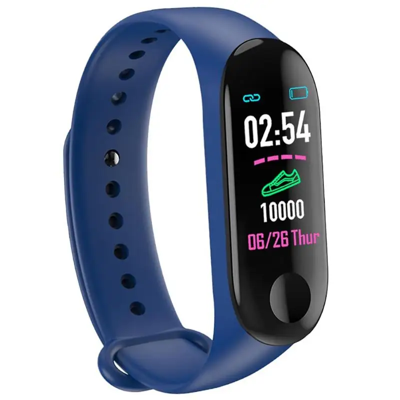 M3 Plus Smart Band Life водонепроницаемый фитнес-трекер M3 Plus умный Браслет кровяное давление монитор сердечного ритма умный Браслет - Цвет: Синий
