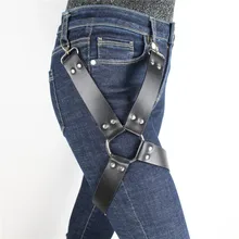 Пастельный, готический Pu кожаная портупея пояс поддерживающий пояс на лямках Бедро ремни подтяжки для джинсовые штаны аксессуары прекрасный Сюнь