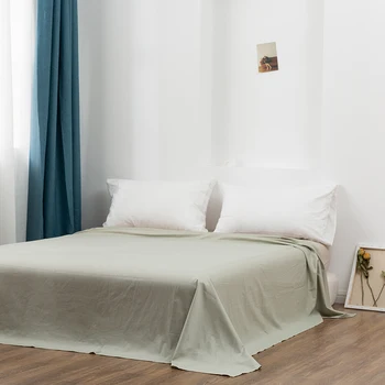 

YAXINLAN Bed sheets 100% cotton sheet Solid color sheets Extra large sheets Soft and comfortable breathable sheets