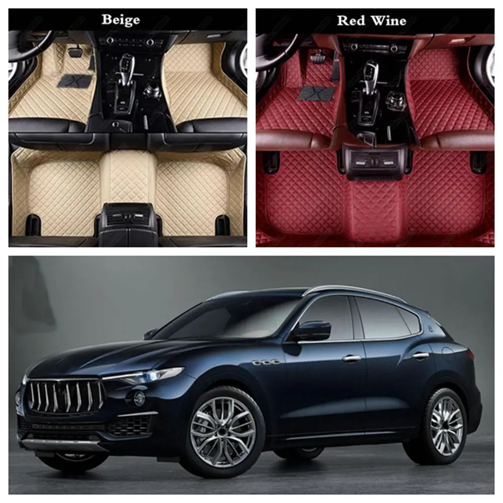 Кожаные автомобильные аксессуары, коврики для Maserati Quattroporte Ghibli Levante GranTurismo, индивидуальный автомобильный напольный коврик, автомобильный коврик для ног