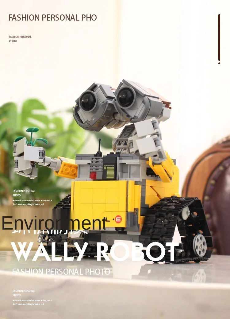 disney rc robô pçs parede figura blocos de construção de alta tecnologia figuras modelo diy brinquedos educativos para crianças