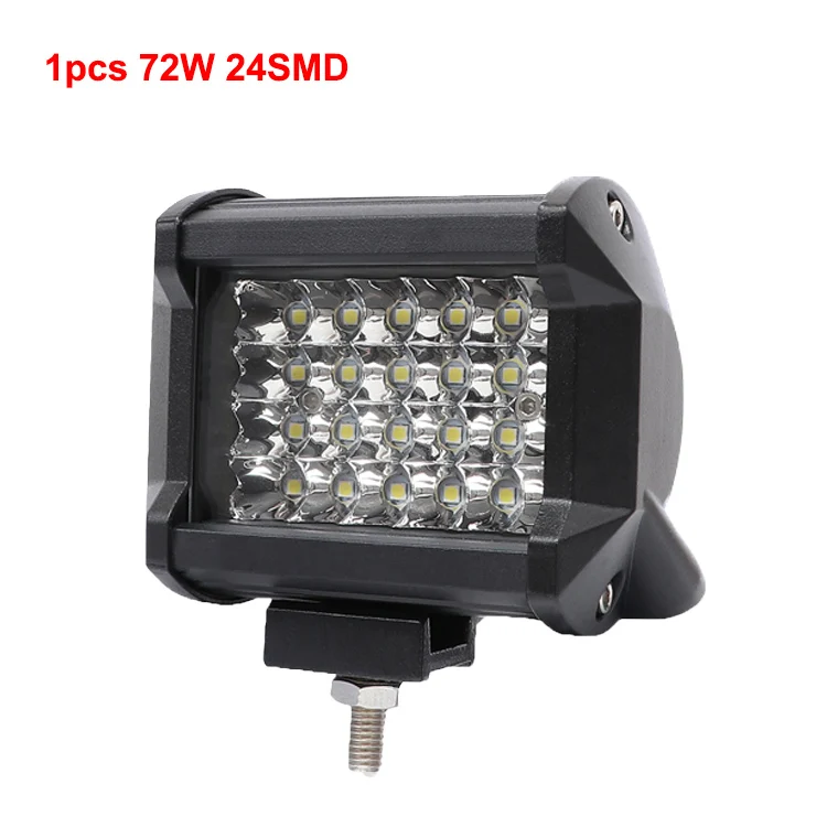 1Pcs 72W Lamp Nlpearl 4 дюйма 72 Вт 60 Вт автомобильный светильник в сборе 36 Вт Светодиодный противотуманный светильник s для грузовых автомобилей Светодиодный рабочий светильник для внедорожника лодки 12 в 24 В - Цвет: 1Pcs 72W Lamp