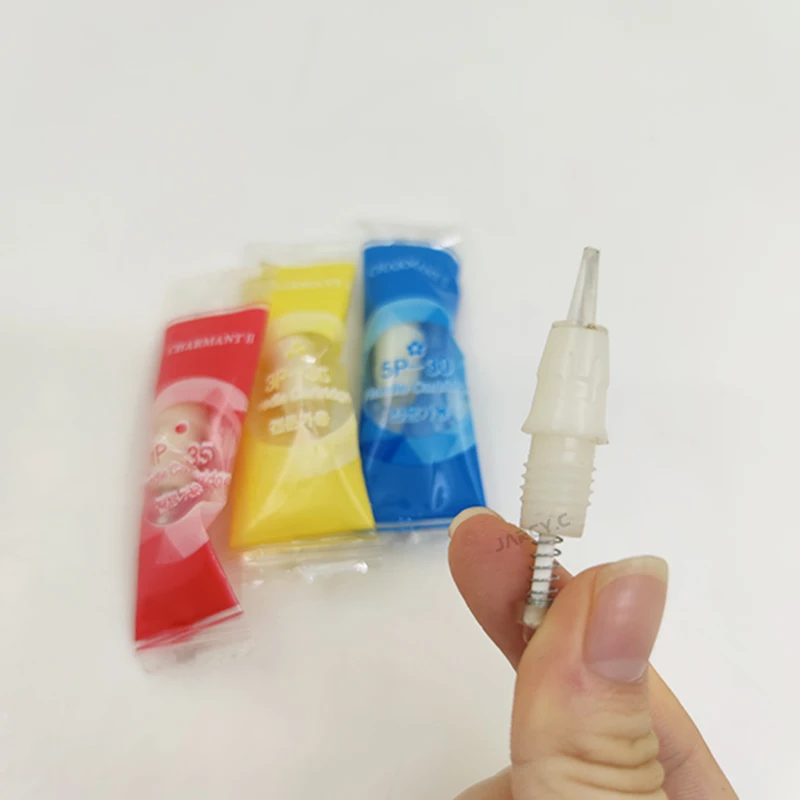 50pcs/lot Disposable 9mm Screw Candy Tattoo Cartridge Needles For Charmant 3/4 Machine Pen Permanent Makeup 1P 1D 3P 5P 5FP 7FP | Красота и