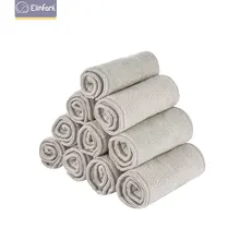 Elinfant – couche culotte en microfibre grise pour bébé, 3 couches en tissu super absorbant, 35x13.5cm, 10 pièces
