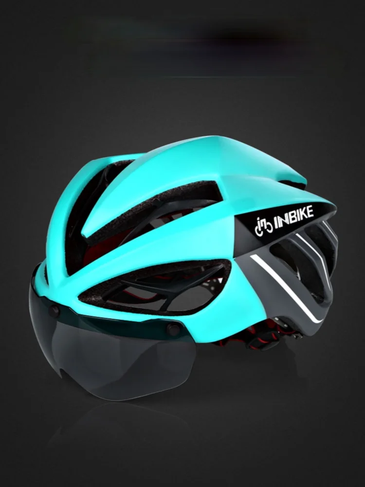 

GY Bicycle Riding Helmet Glasses Integrated Men's and Women's Ultra-Light Mountain Highway Vehicle Cycling Fixture Safety Helmet