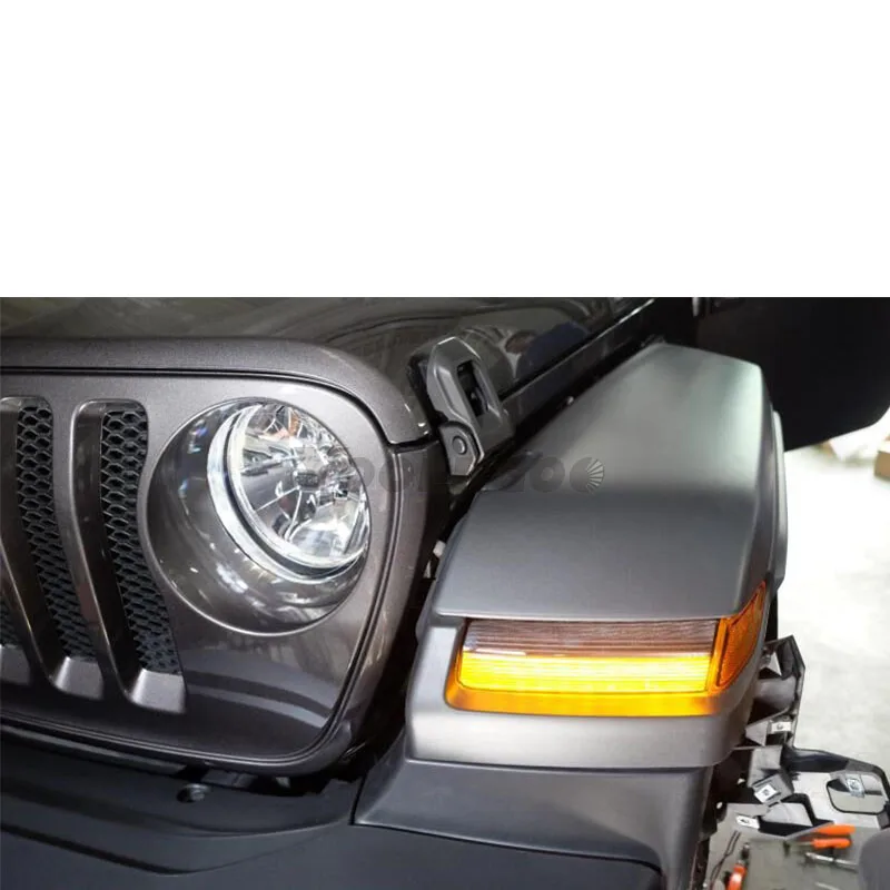 Светодиодный свет для Jeep Wrangler JL дневные ходовые/поворотные сигнальные огни крыло Белый DRL