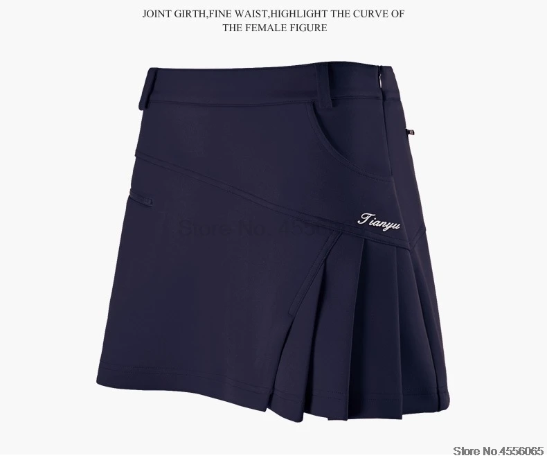 Женская одежда для гольфа, летняя облегающая дышащая Спортивная юбка для женщин, женская Однотонная юбка, размер XS-XL, D0672