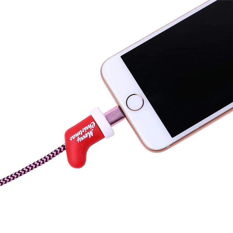 Укусы анти-Break USB кабель для передачи данных Милая Рождественская защита зарядного устройства устройство для сматывания кабеля органайзер для управления сотовыми телефонами