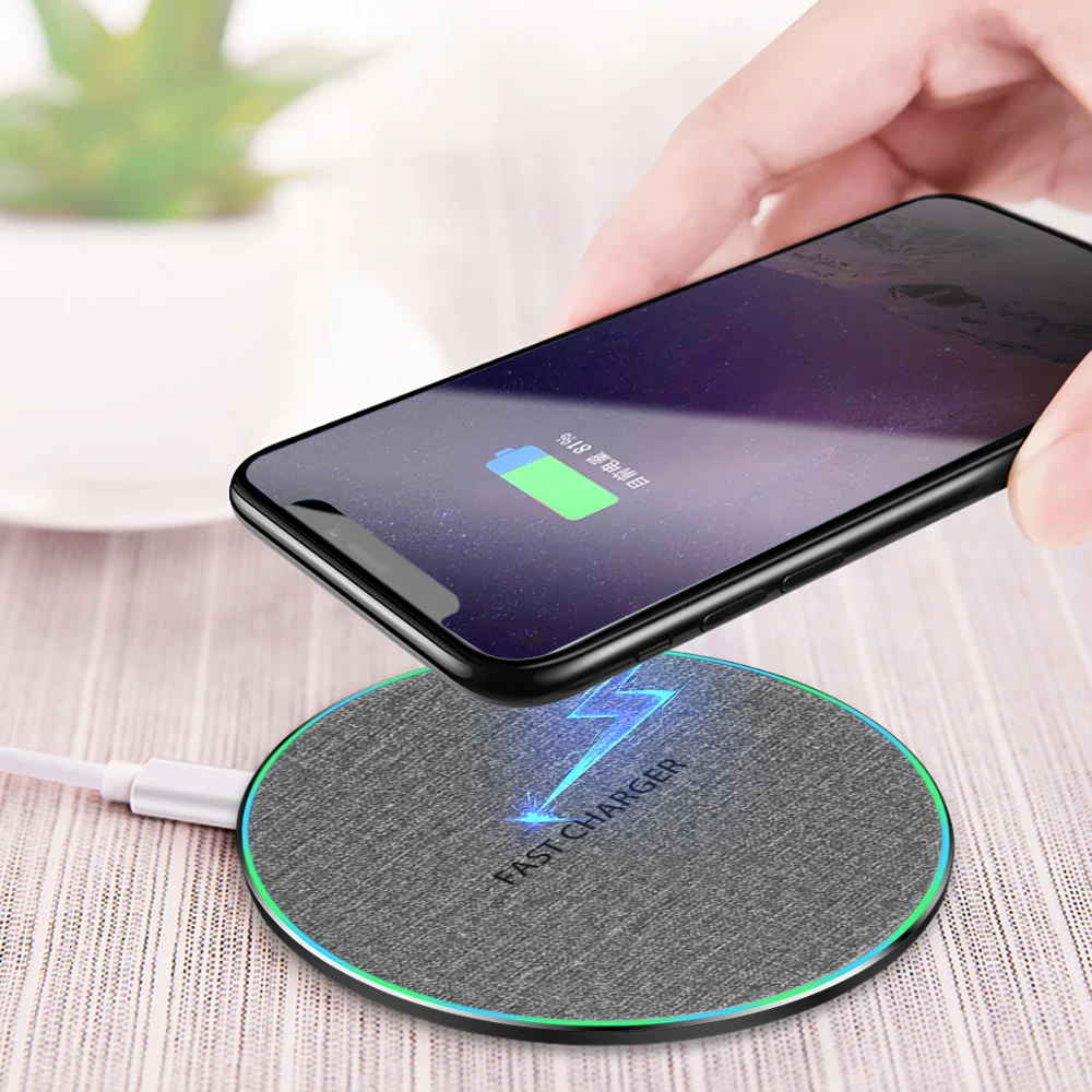 

10W Fast Charger Qi Wireless Charging Pad Phone Charger Dock for Iphone X Xs Xr 8plus 8 Samsung S10 S9 S8 S7 Note 9 8 5
