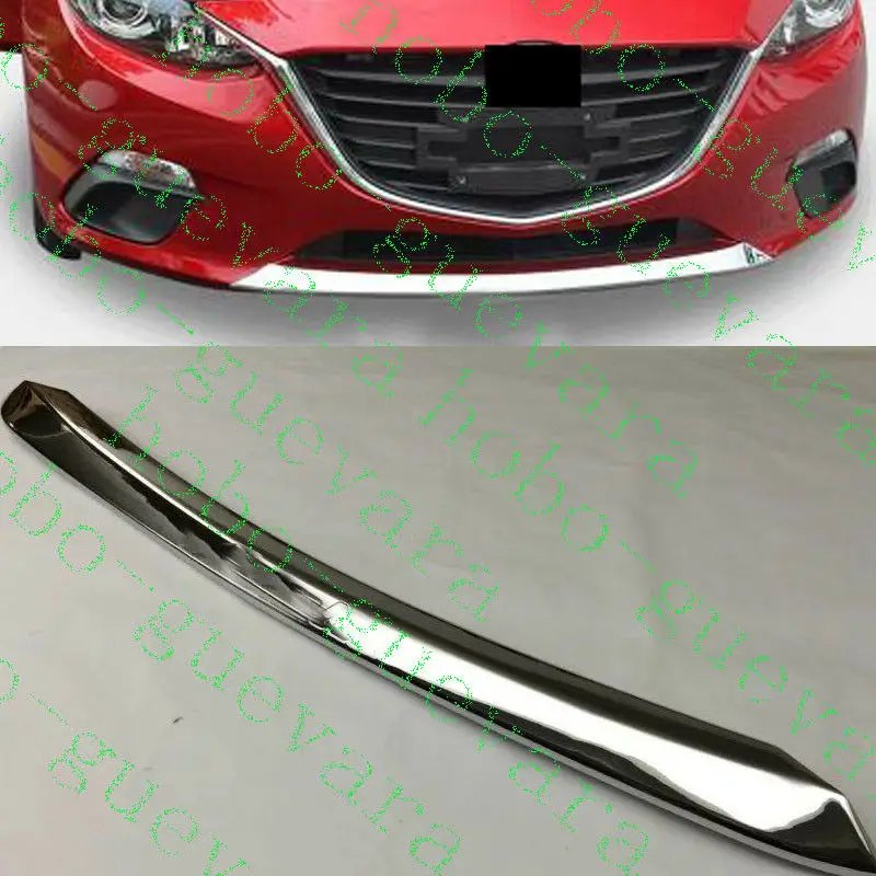 Подходит для Mazda 3 AXELA автомобиля серебристый ABS передний бампер губы декоративная отделка 1 шт