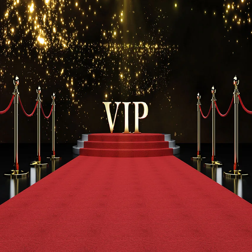 VIP Tapis Rouge Cérémonie Fond Photographie Tissu Anniversaire De