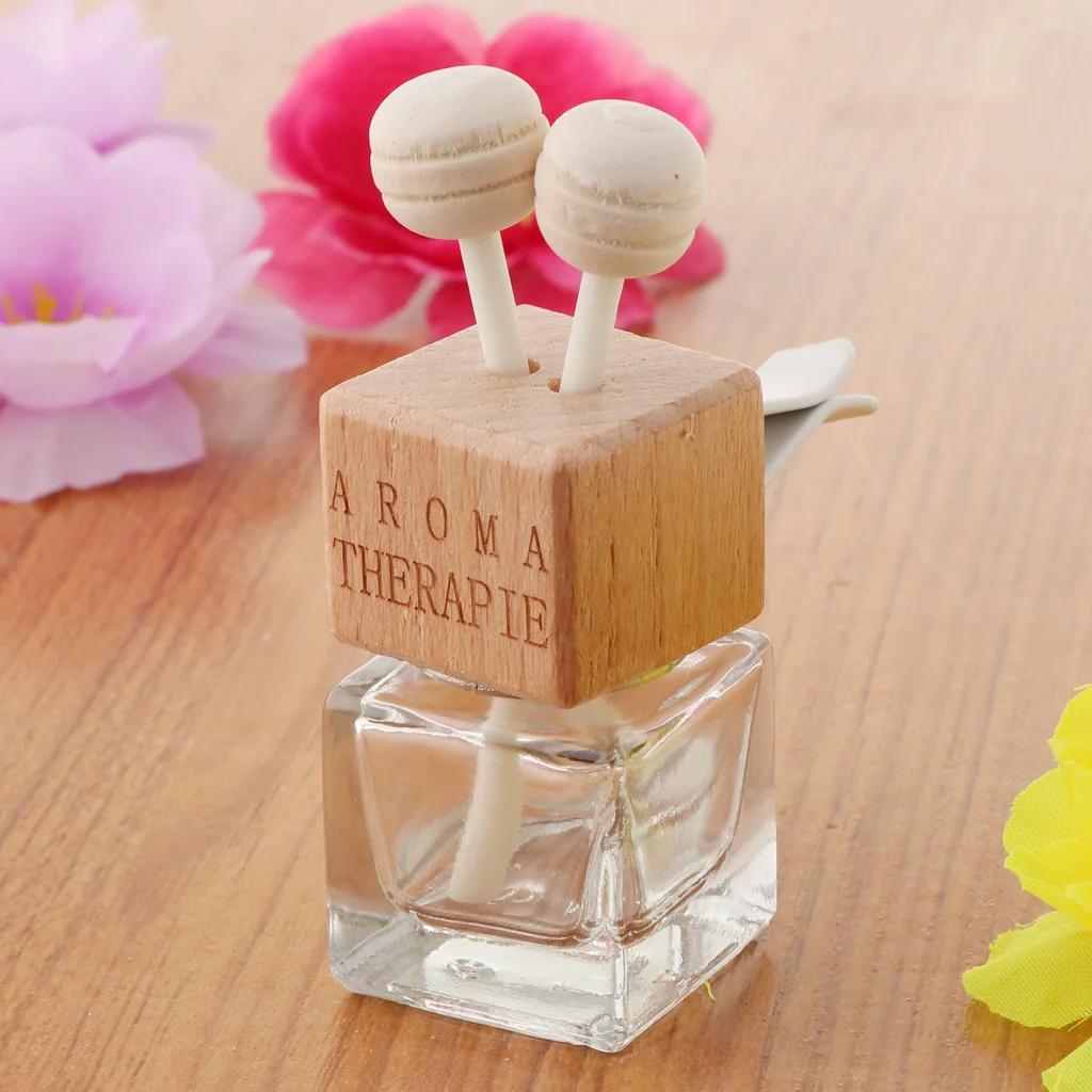 Car Air Freshener Glass Bottle For Essential Oils Car Perfume Bottle Pendant