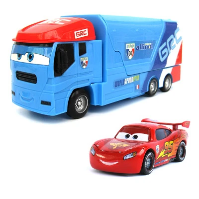Car and Truck Car Disney Pixar Cars 2 3 игрушки Молния Маккуин Джексон шторм Mack Uncle Truck 1:55 литой модельный автомобиль игрушка детский подарок на день рождения - Цвет: Car and Truck Car